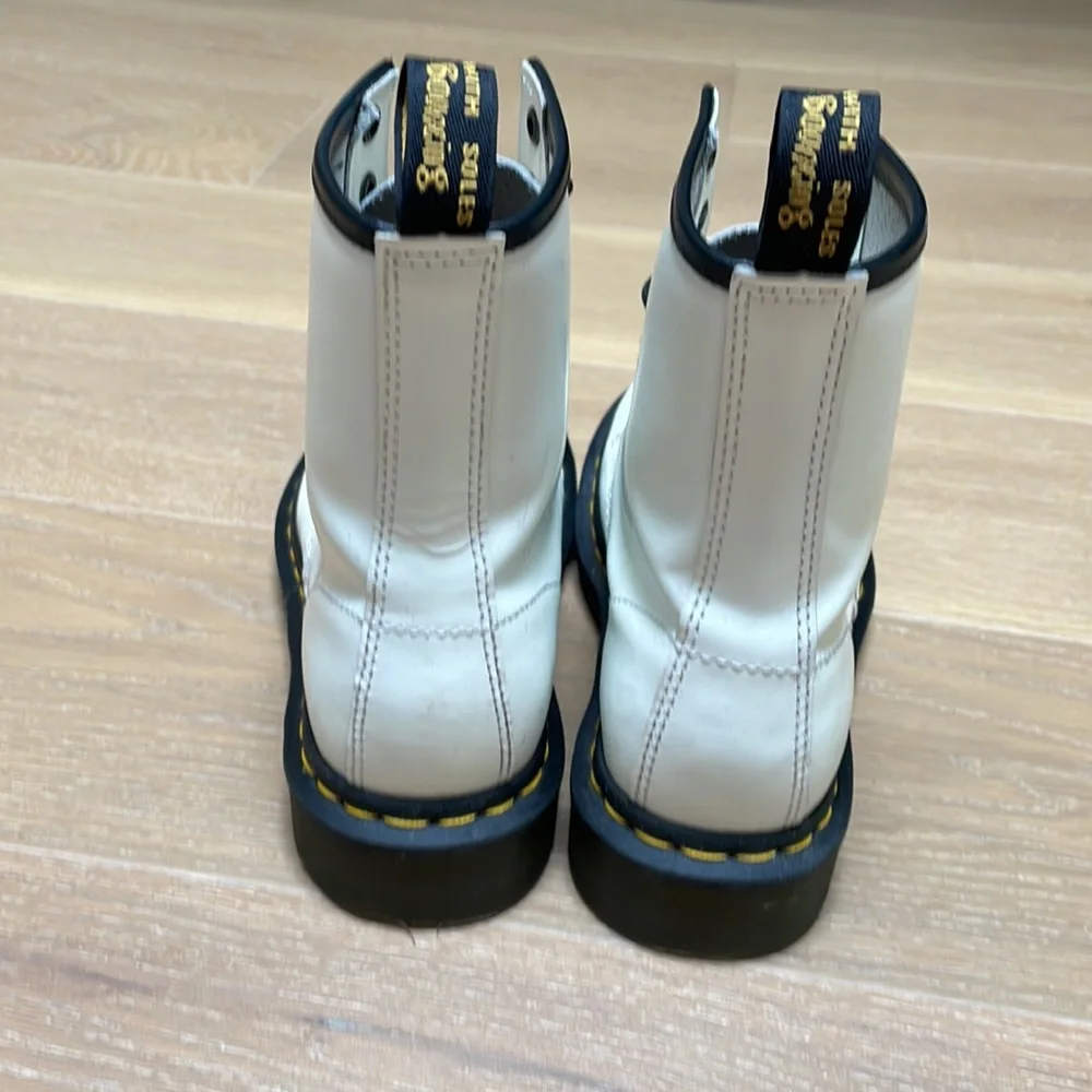 COPY - White Doc Martens lace up boots - Picture 3 of 7